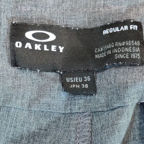 Oakley Golf Pants Men TAG 36x34 (34X33) Gray Wicking Performance Stretch - Picture 5 of 16